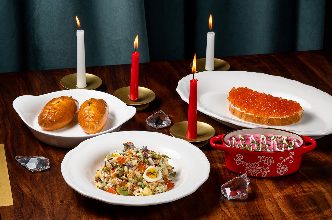 New Year's menu at Brasserie Lambic in Moscow City
