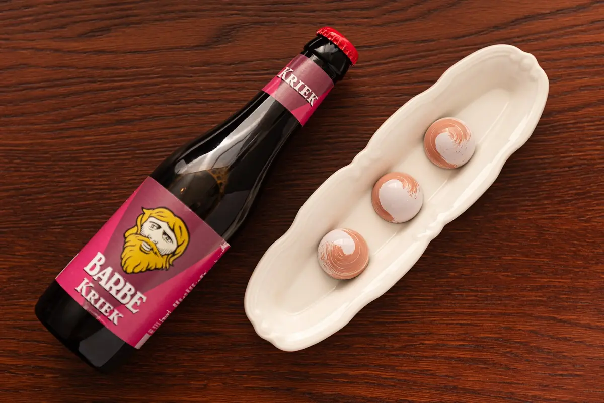 Конфеты с пивом Barbe Rybe в ресторане Lambic на Ордынке